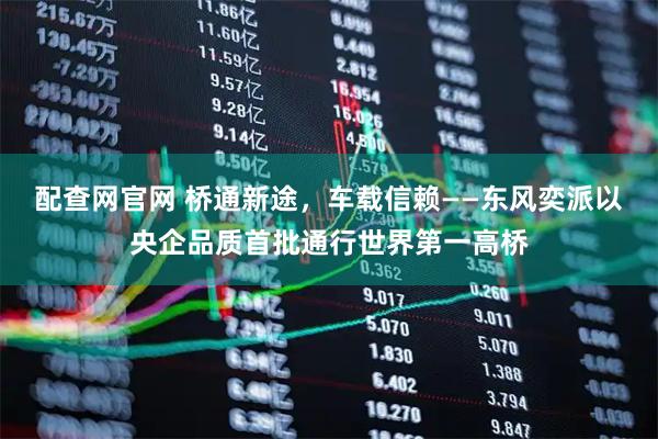 配查网官网 桥通新途，车载信赖——东风奕派以央企品质首批通行世界第一高桥