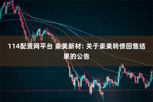 114配资网平台 豪美新材: 关于豪美转债回售结果的公告