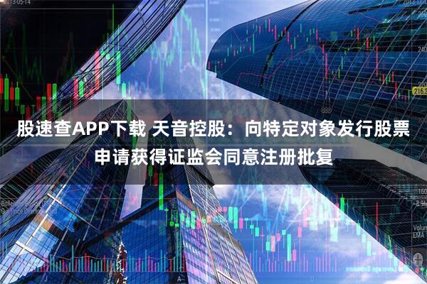 股速查APP下载 天音控股：向特定对象发行股票申请获得证监会同意注册批复